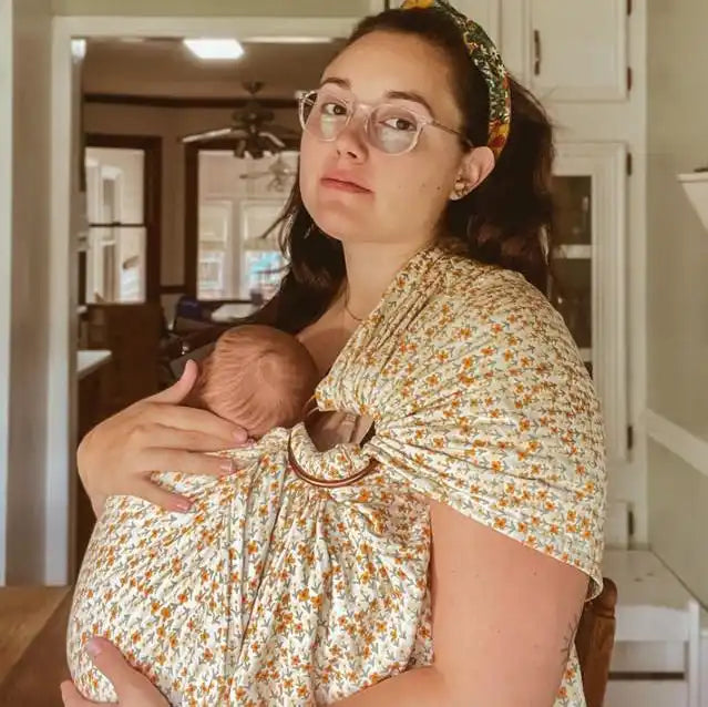 Floral baby sling.
