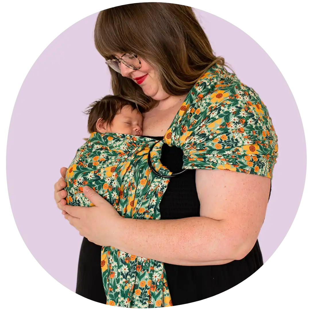 Floral baby sling.
