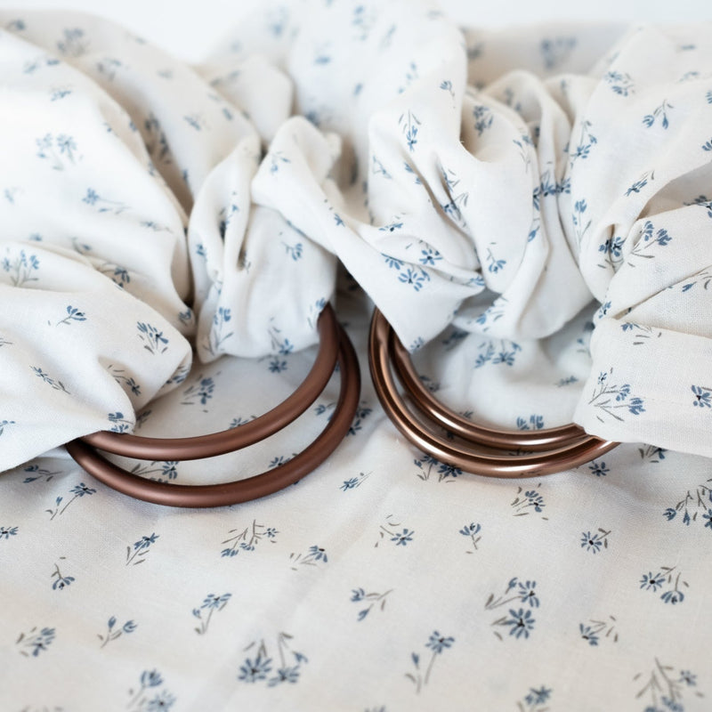 Natural fiber ring sling fabric and rings