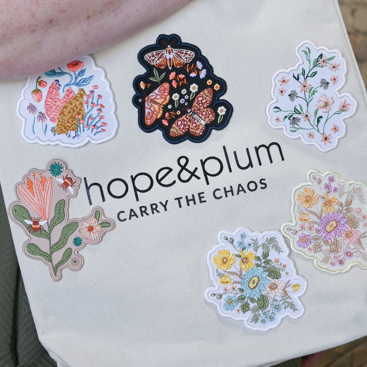 hope&plum Embroidered Patches - 4″ Iron-On | Made in USA