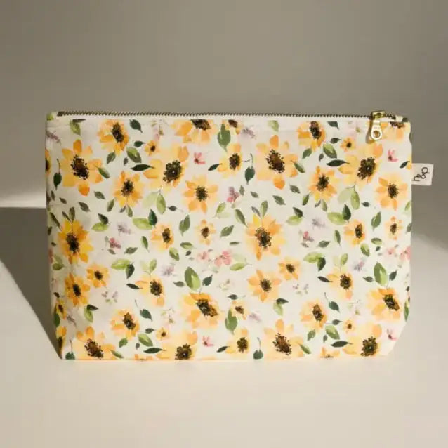 Large Flat Bottom Bag - Sunflower - Apparel & Accessories